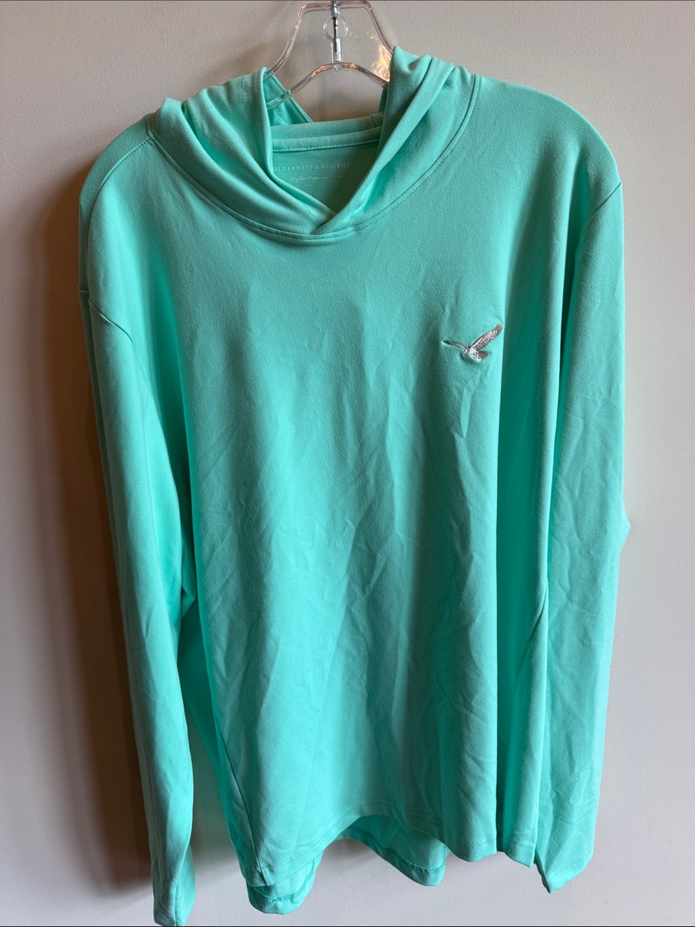Holderness & Bourne Lightweight Hooded Top in Bright Aqua